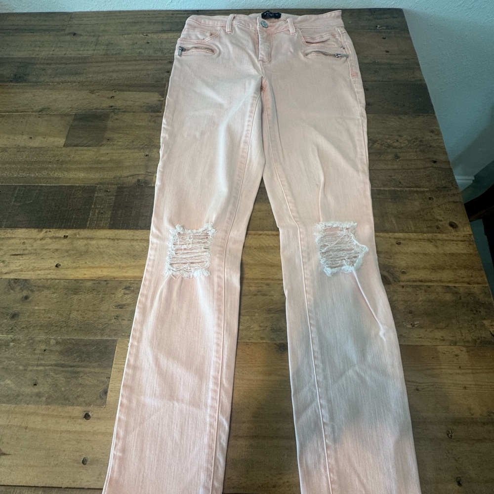 bebe Blush pink Skinny Jeans